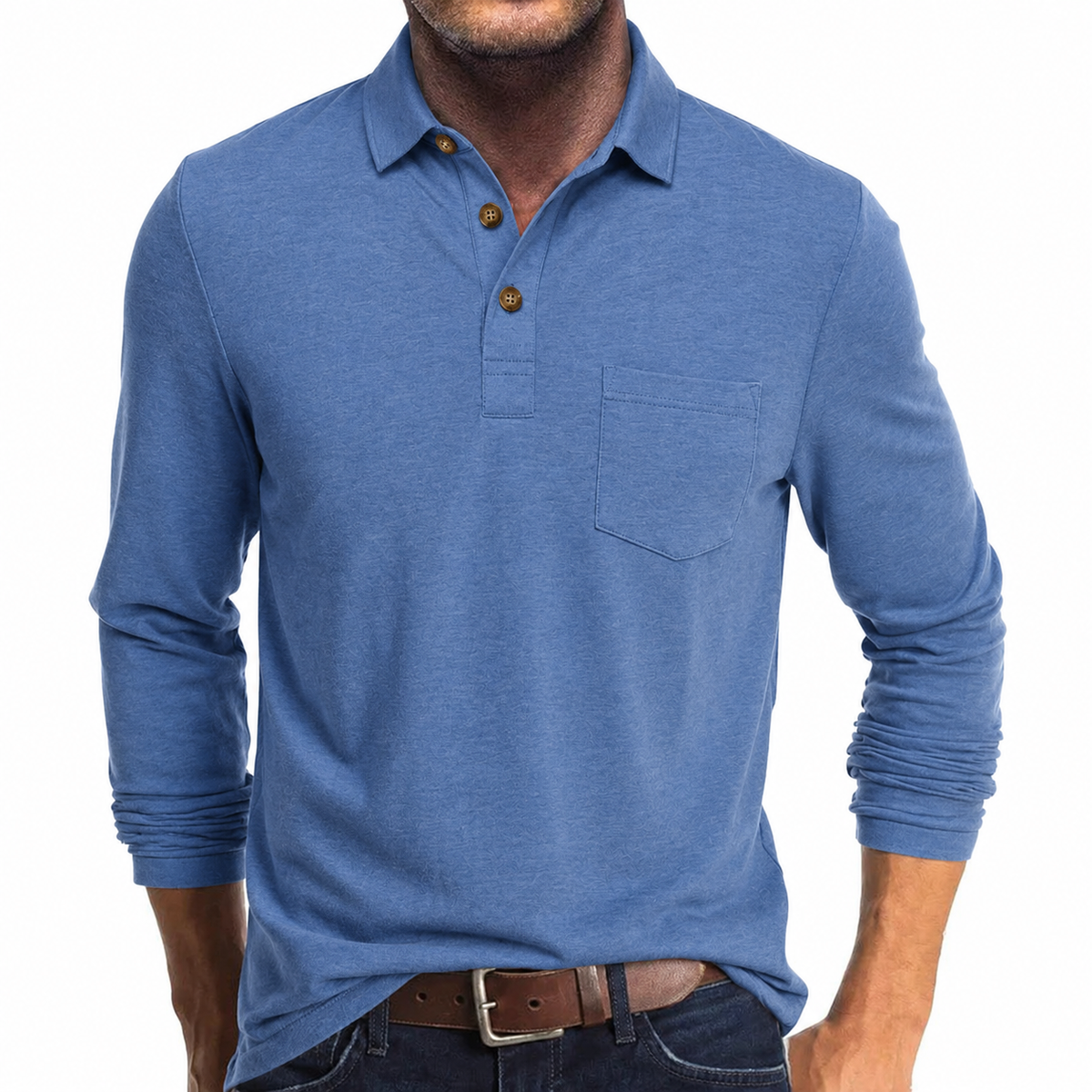 Men's Long-Sleeve Polo Shirt