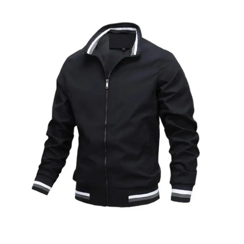 Men Waterproof Lightweight Bomber Windbreaker Jacket White