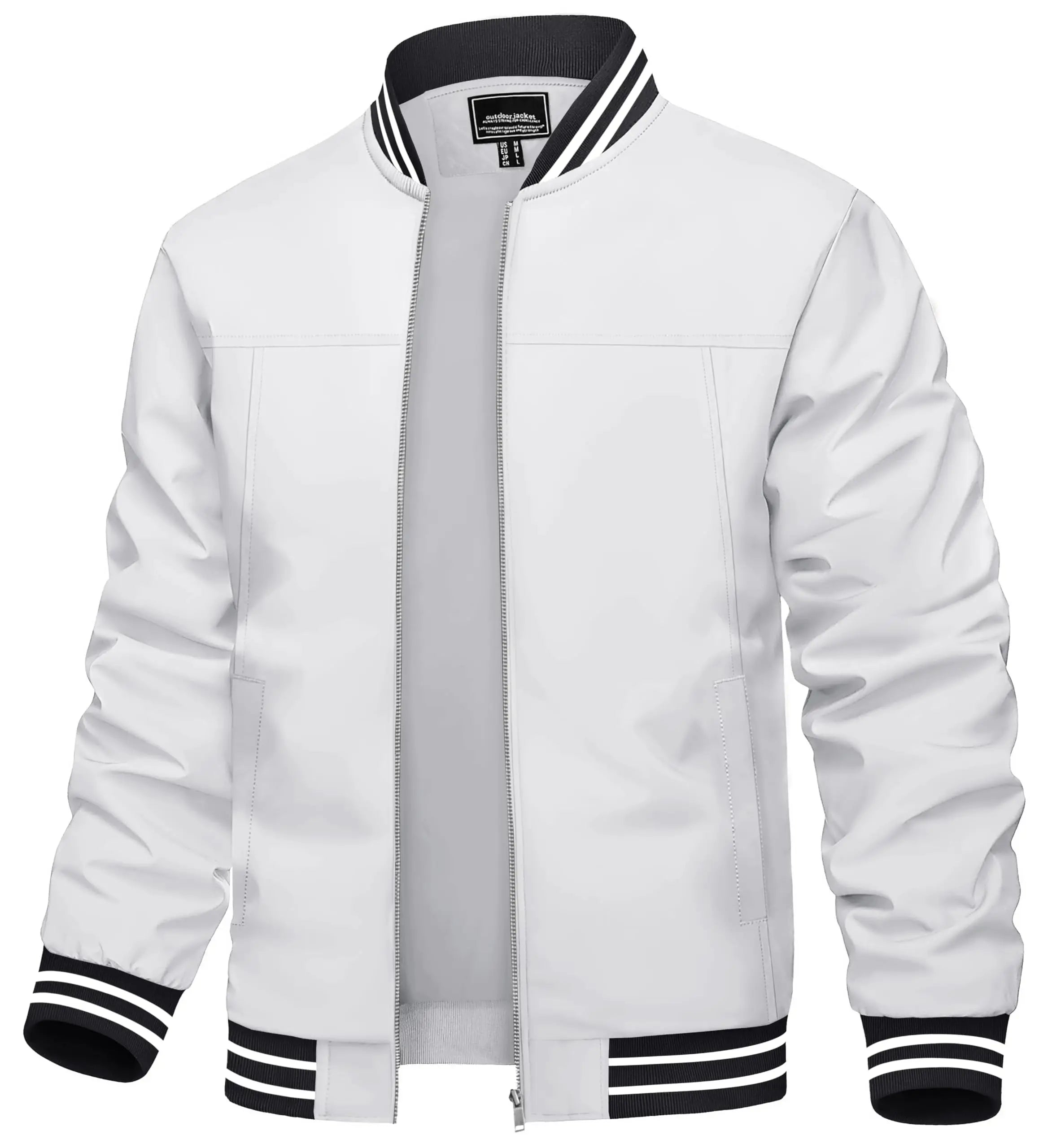 Men's Lightweight Waterproof Windbreaker Jacket Full Zip