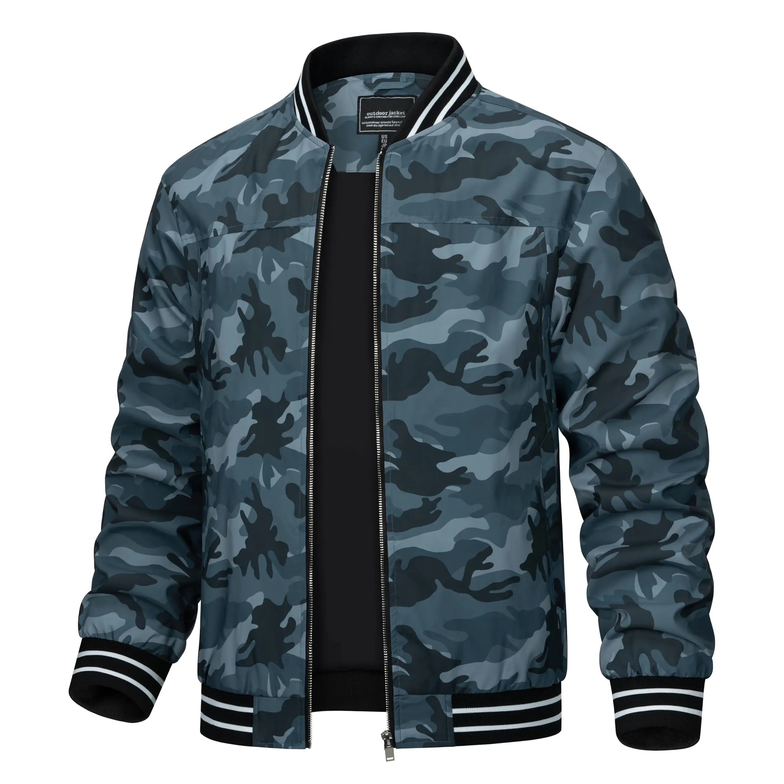 Men's Lightweight Waterproof Windbreaker Jacket Full Zip
