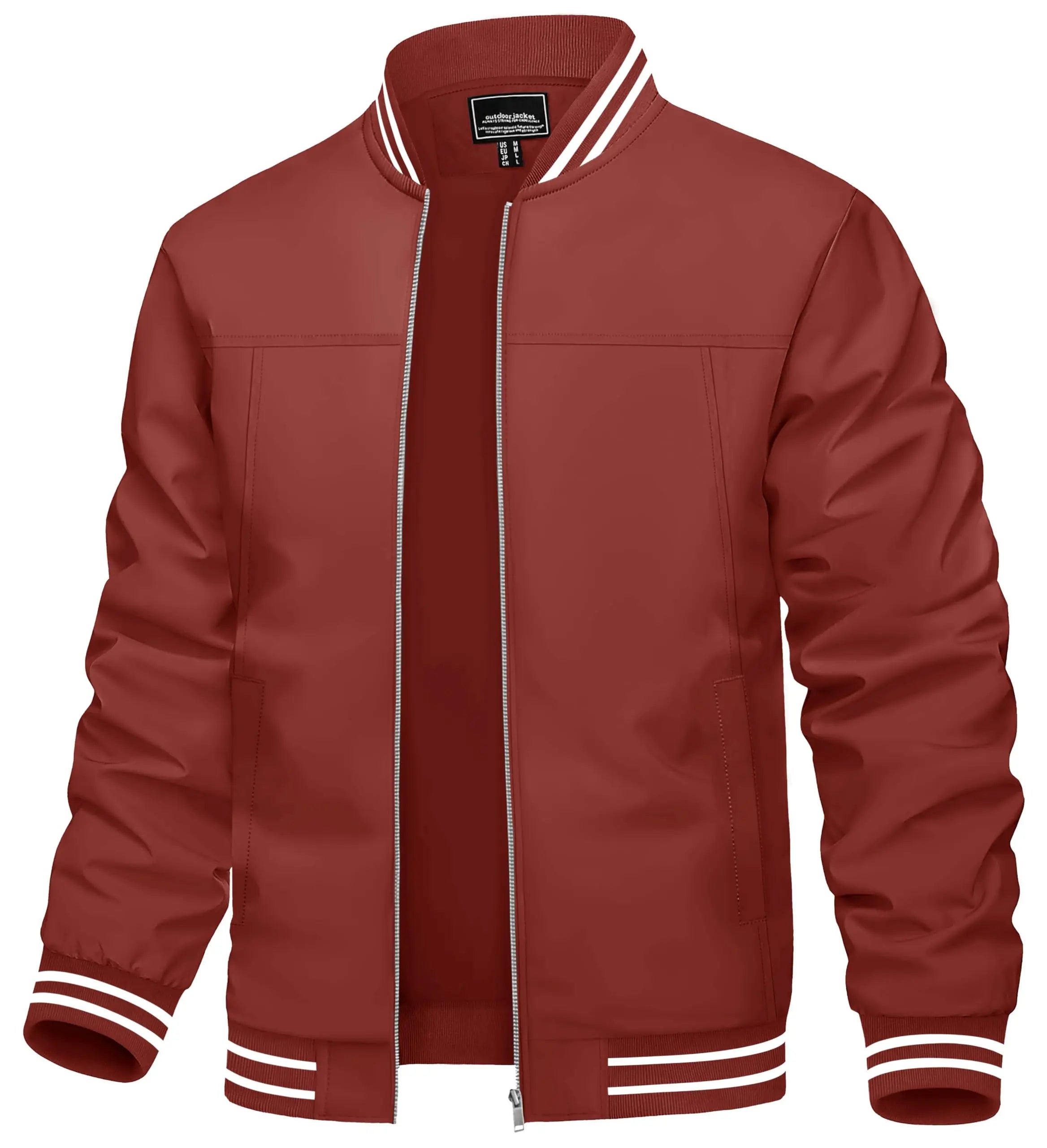 Men's Lightweight Waterproof Windbreaker Jacket Full Zip