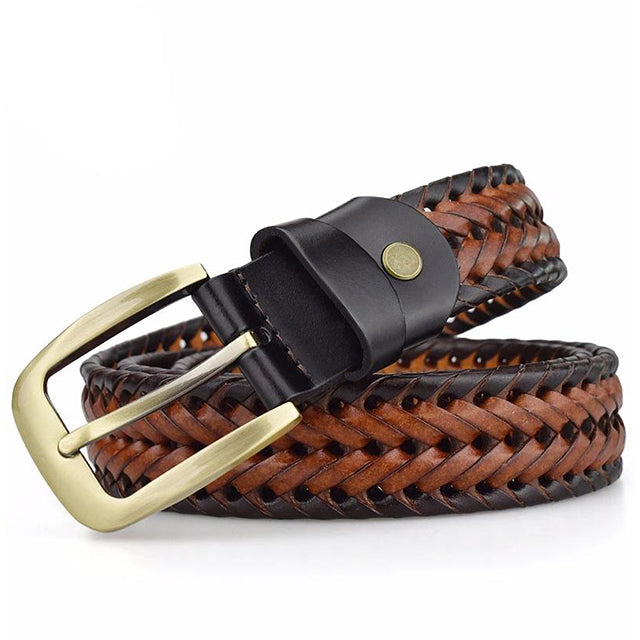 Braided Leather Belt Sienna