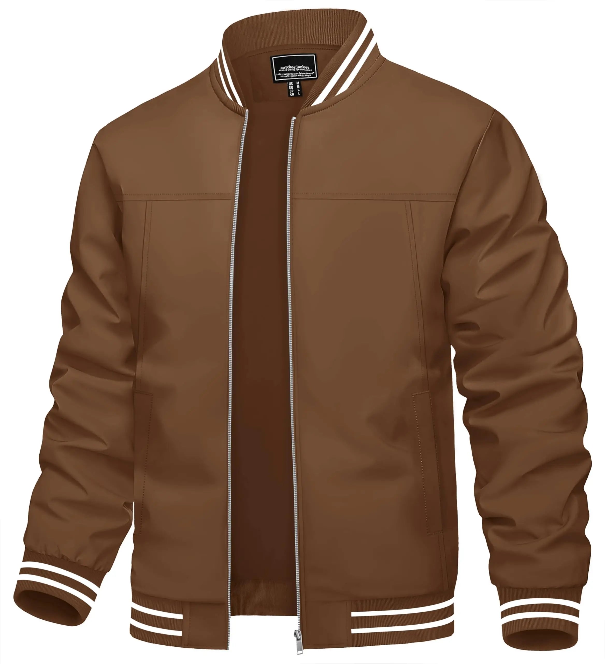 Men's Lightweight Waterproof Windbreaker Jacket Full Zip