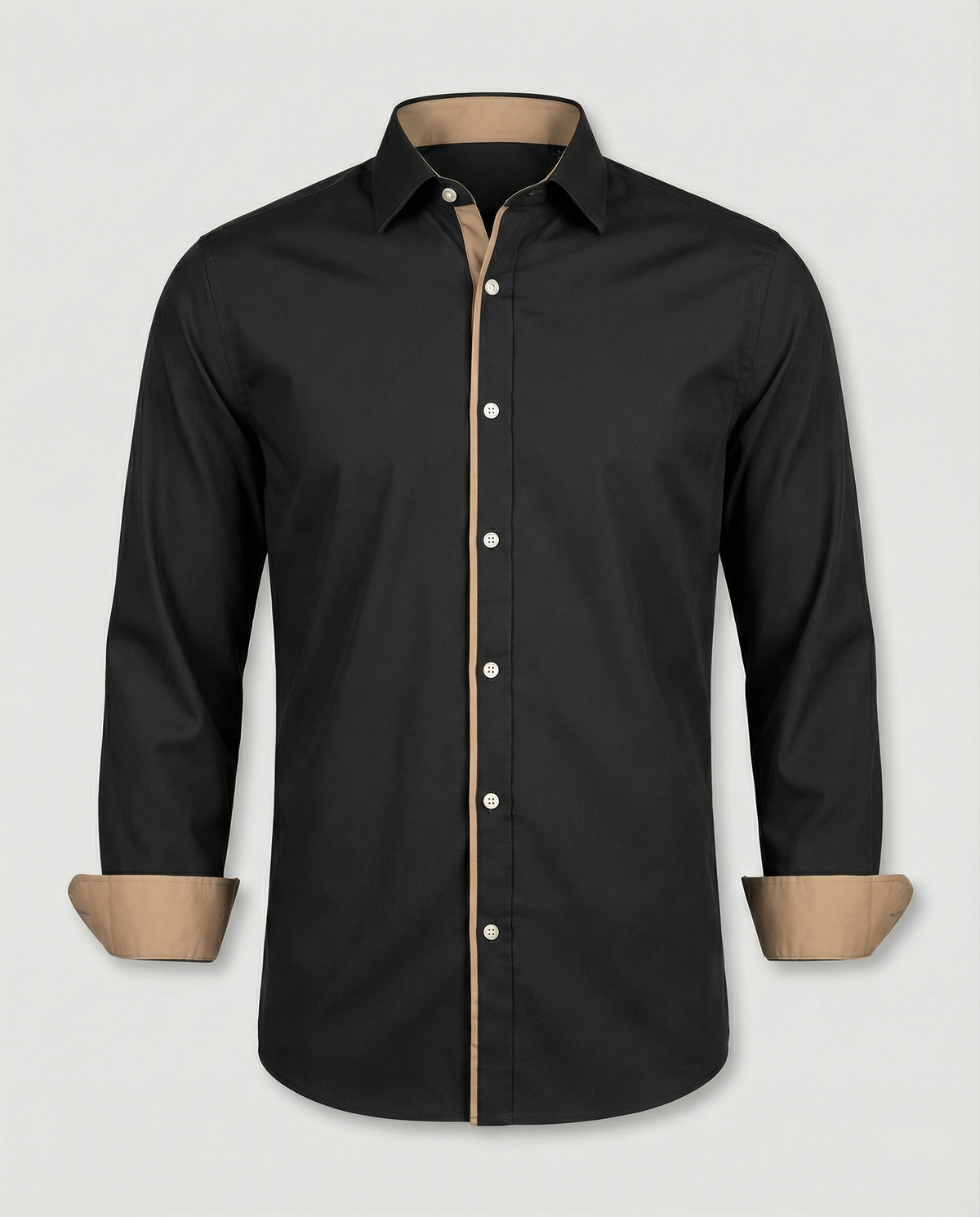 Back view of the men's button-down shirt