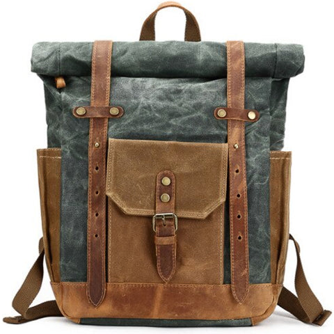Vintage Water-Resistant Backpack for Work and Travel