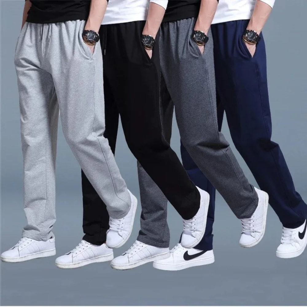 Close-up of the drawstring waist on men's joggers
