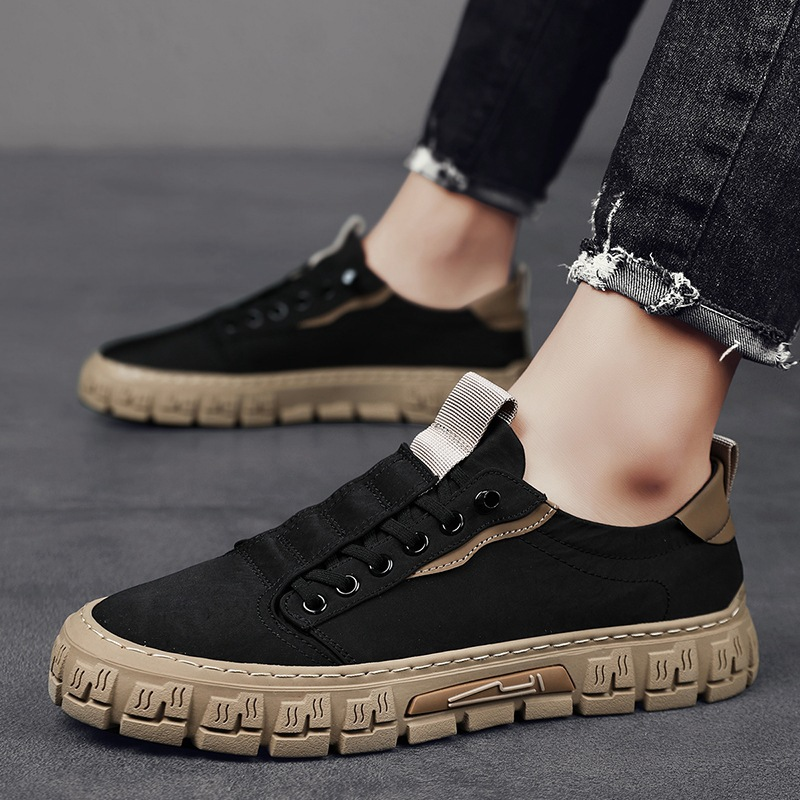 Men's suede-like canvas sneakers styled for everyday casual wear