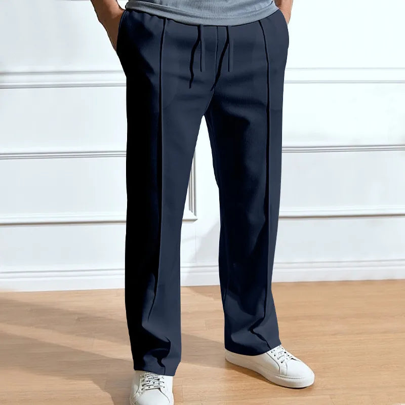Men's Slim-Fit Trousers With Elastic Waistband