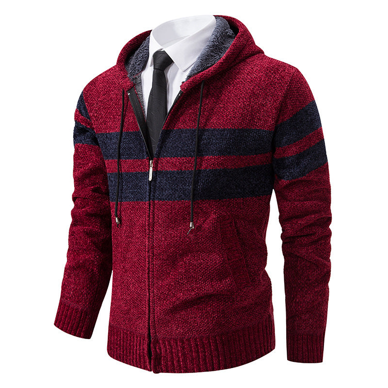 Men's casual hooded jacket designed for comfortable layering