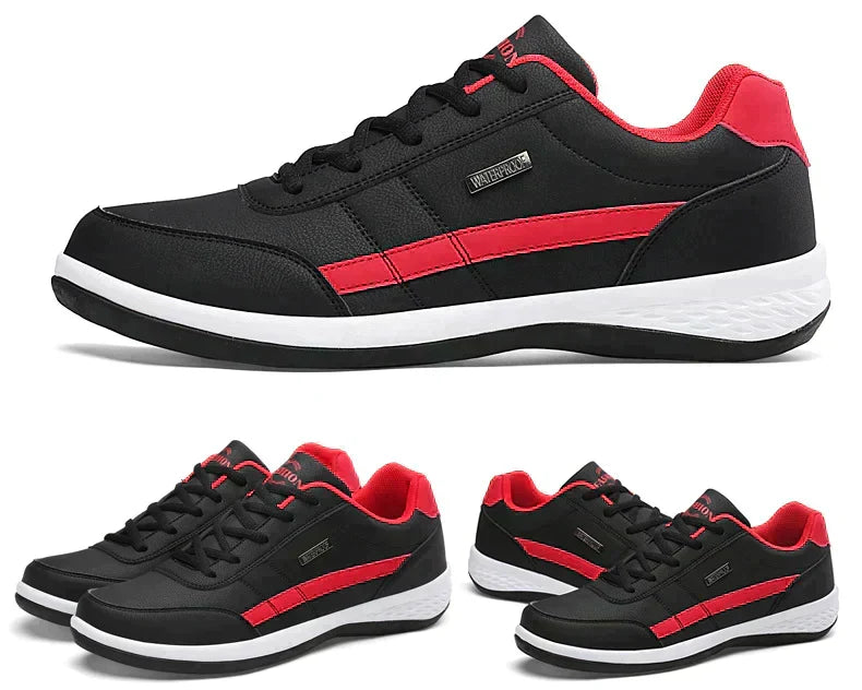 Arch support shoes displaying the contoured footbed