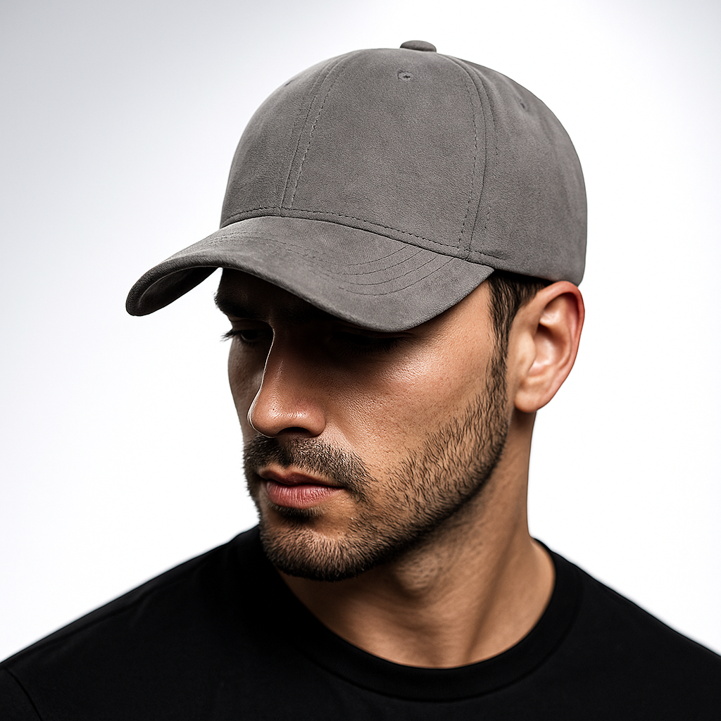 Men's suede cap in a classic casual style