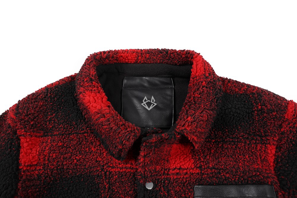 Axel Vintage Red Plaid Sherpa Jacket