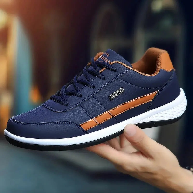 Close-up of the slip-resistant sole on a men's shoe