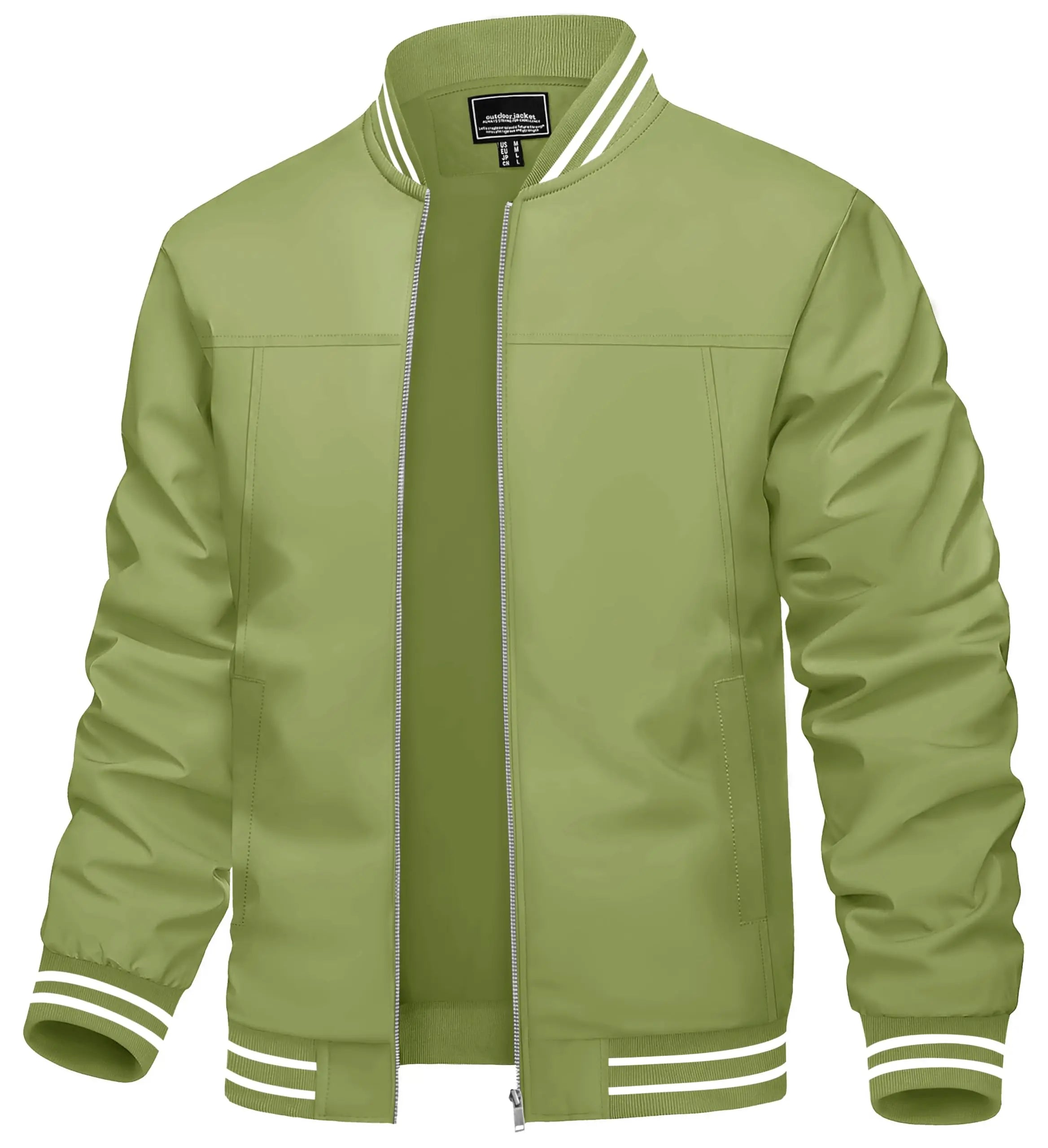 Men's Lightweight Waterproof Windbreaker Jacket Full Zip
