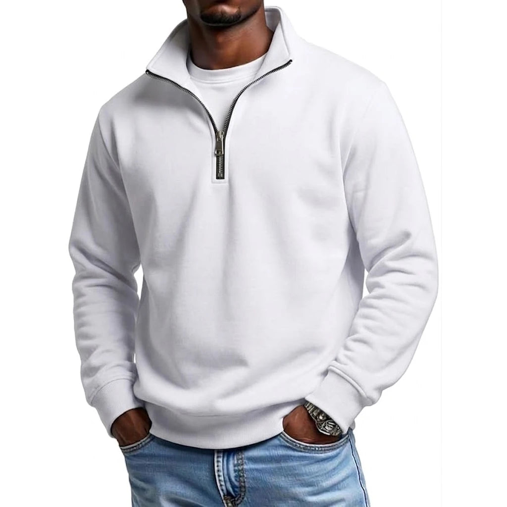 Men's Quarter Zip Pullover Hoodie Half Zipper Sweatshirt