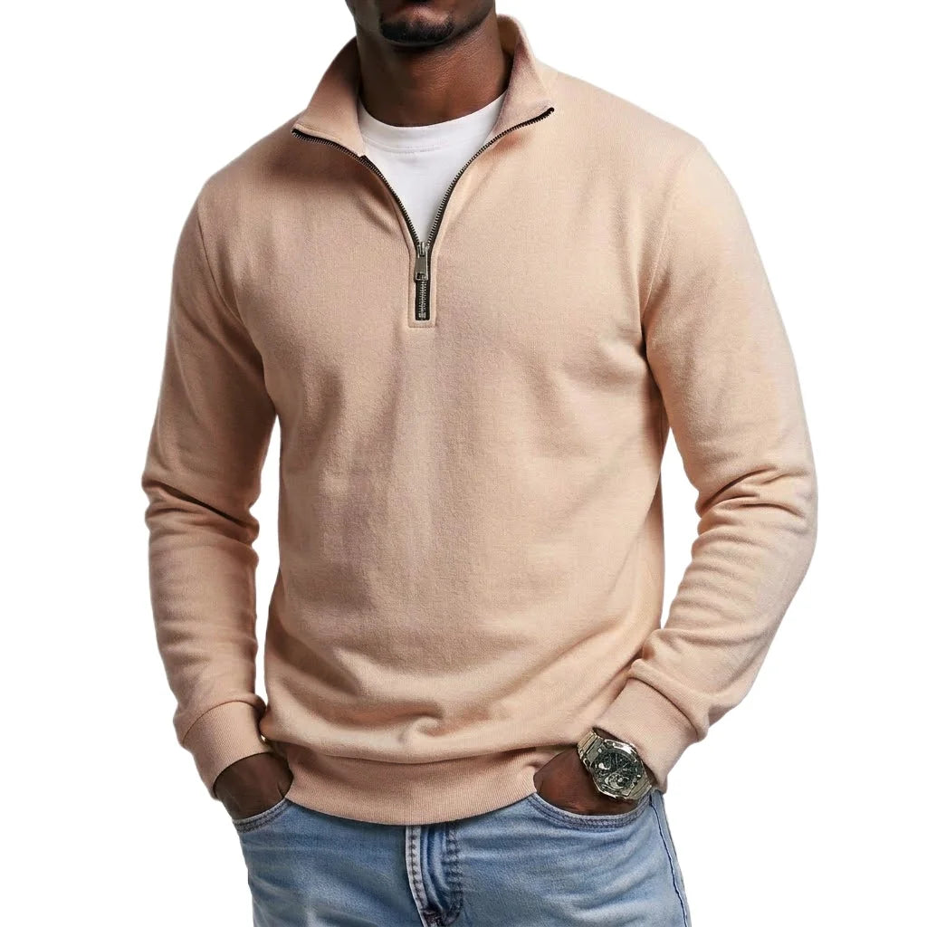 Men's Quarter Zip Pullover Hoodie Half Zipper Sweatshirt