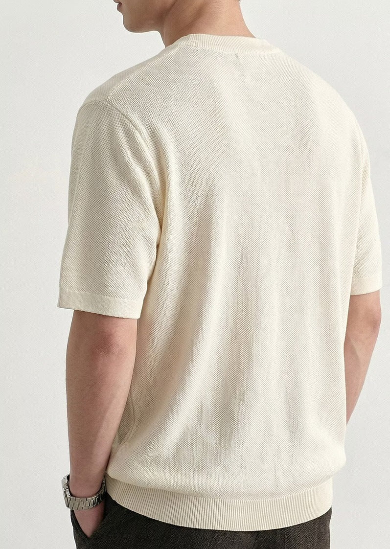 Men's casual shirt showing the polo-style collar