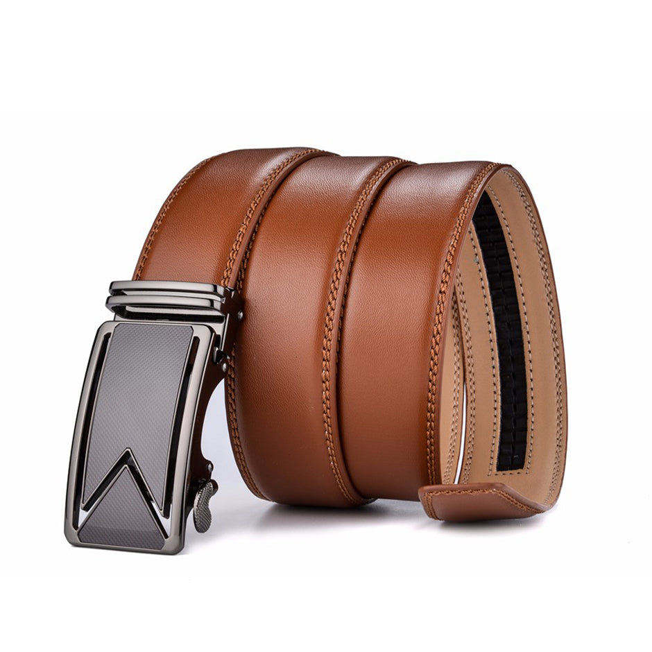 Leather Belt Waterproof Saddle Brown