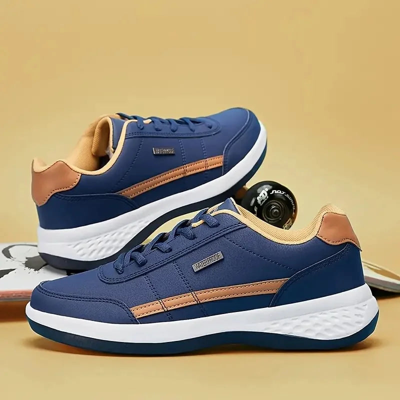 Men's slip-resistant footwear with supportive construction