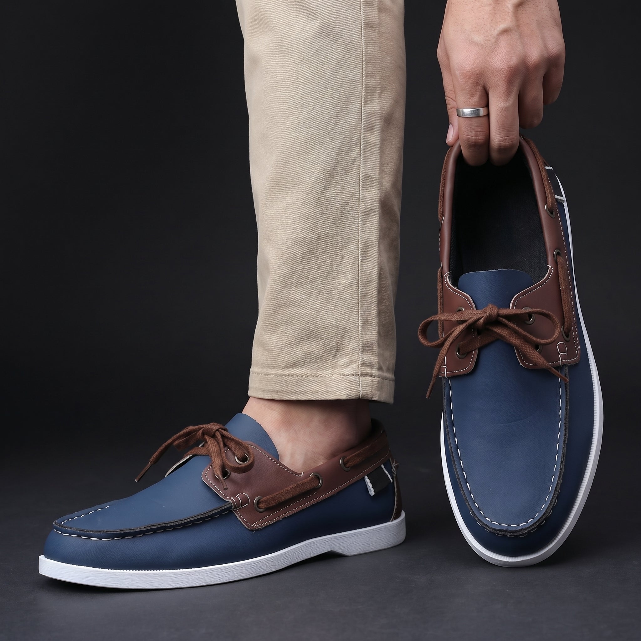 Back view of structured everyday loafers