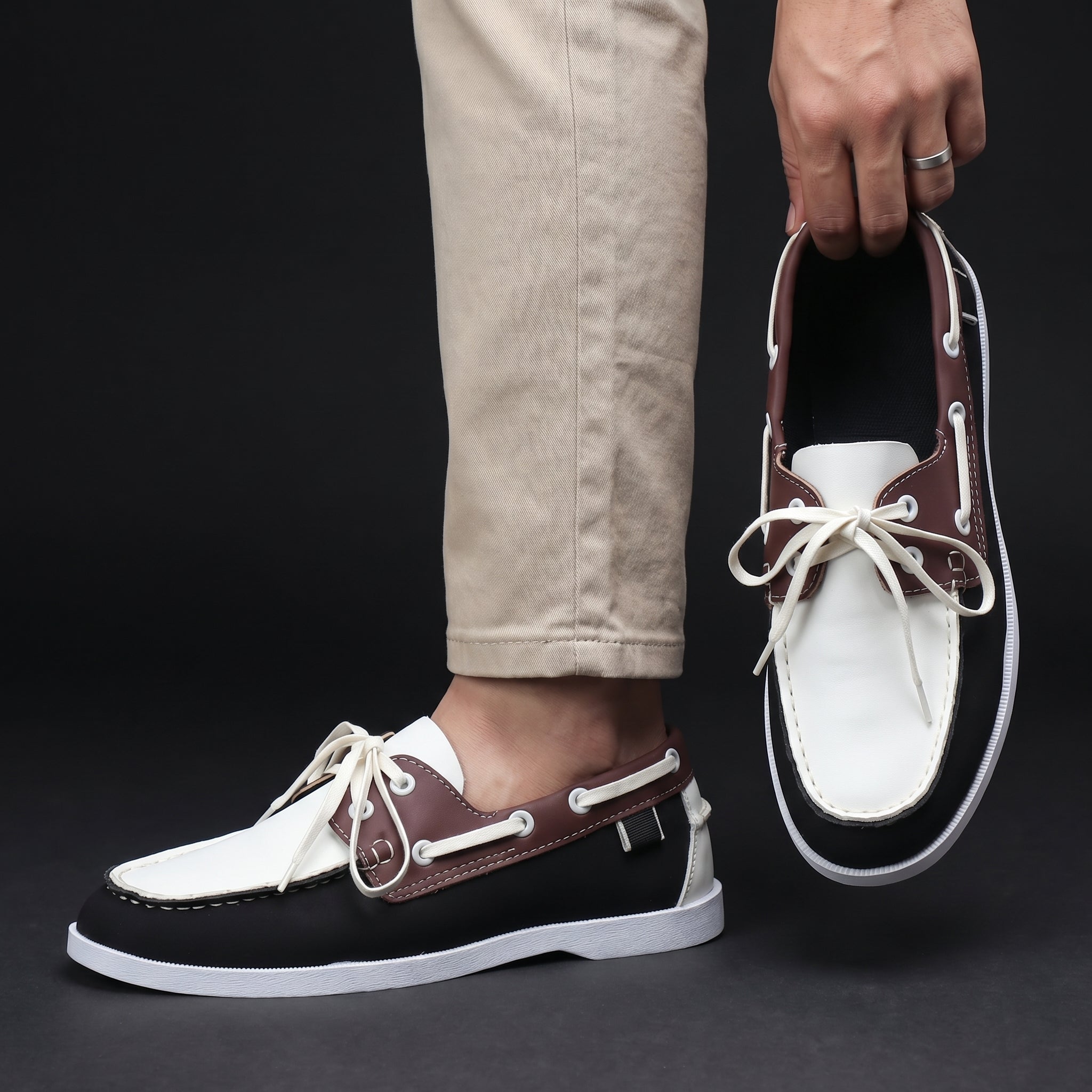 Structured loafers shown together as a versatile pair