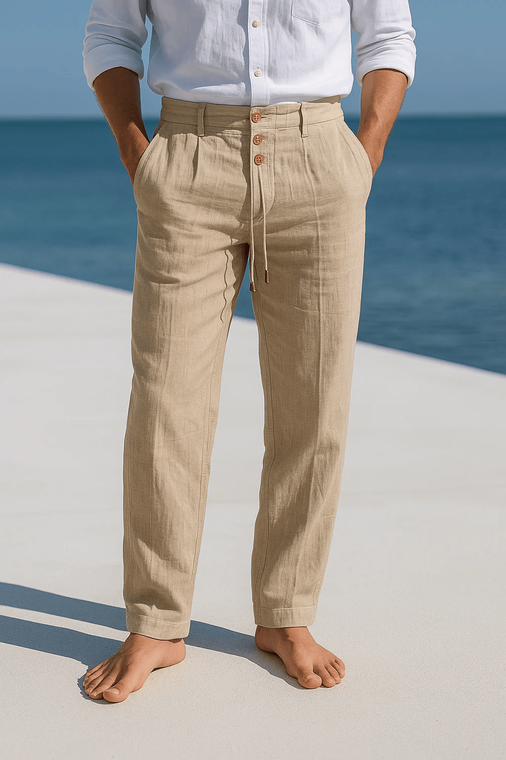 Men's Linen Blend Pants Relaxed Fit