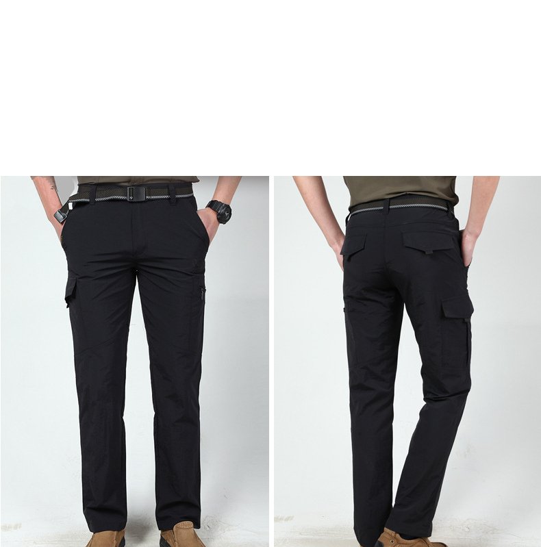 Full-length view of comfortable men's casual trousers