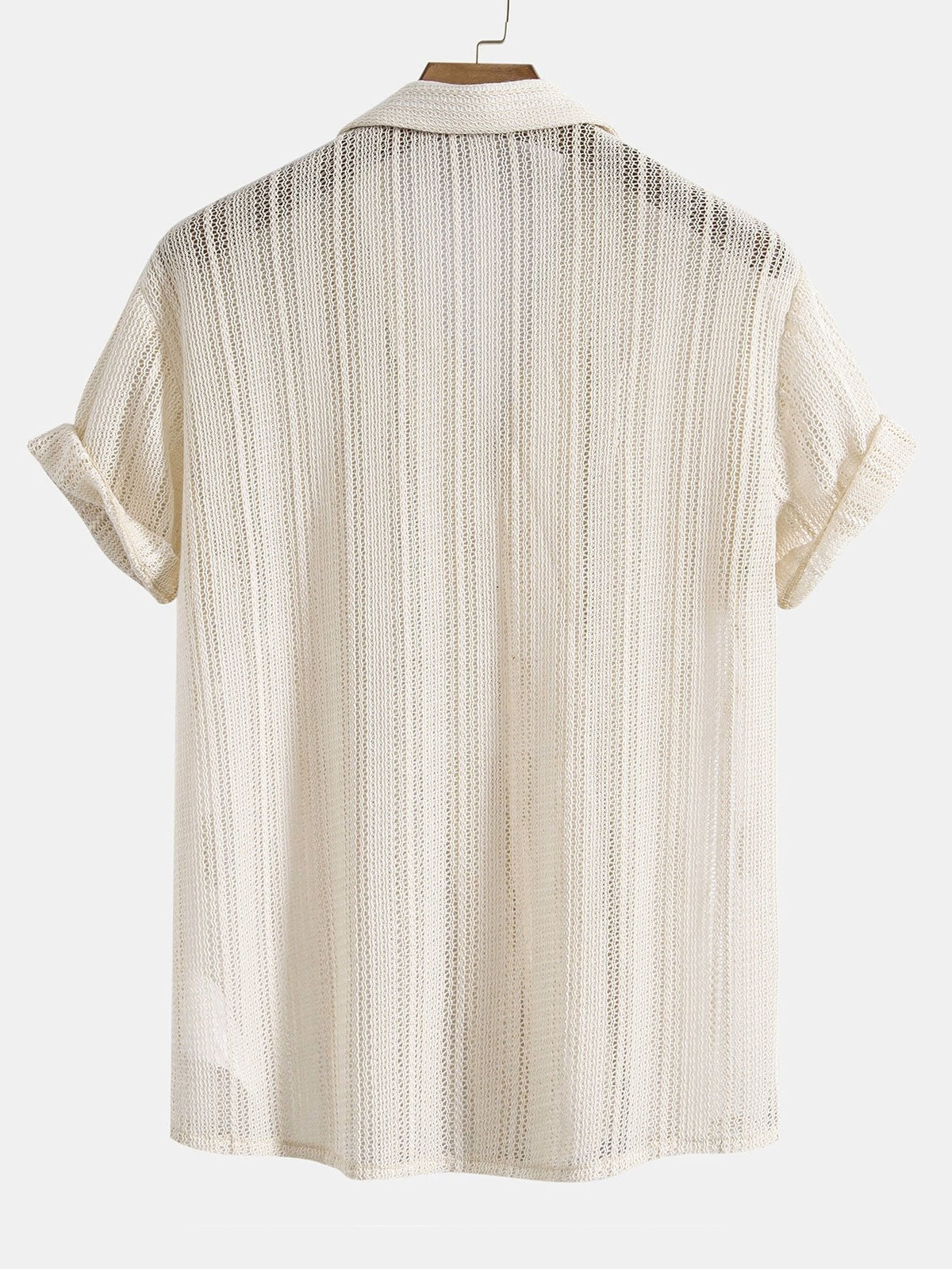 Men's shirt and pants set presented together in a relaxed fit