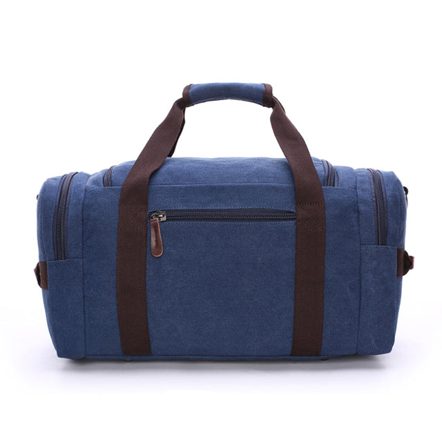 Large men's weekender and work bag displayed at an angled side view