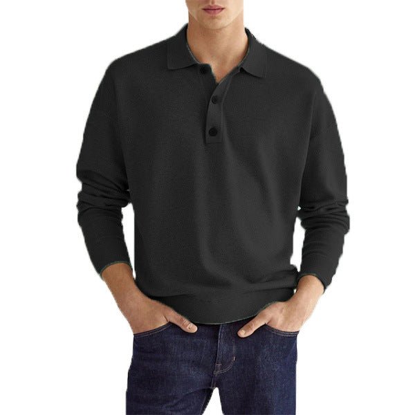 Back view of the men's polo shirt