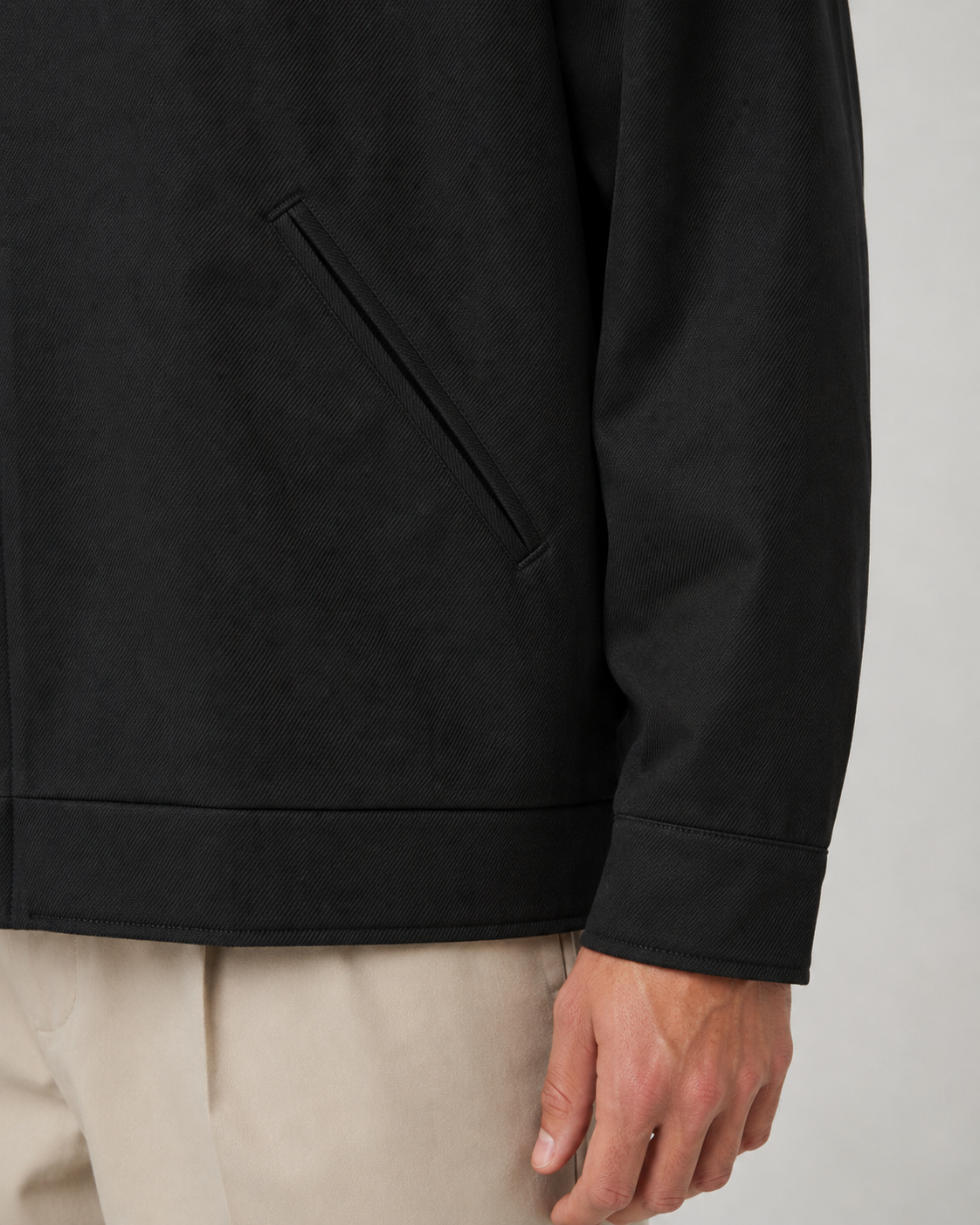 Men's workwear barn jacket styled for an outdoor look