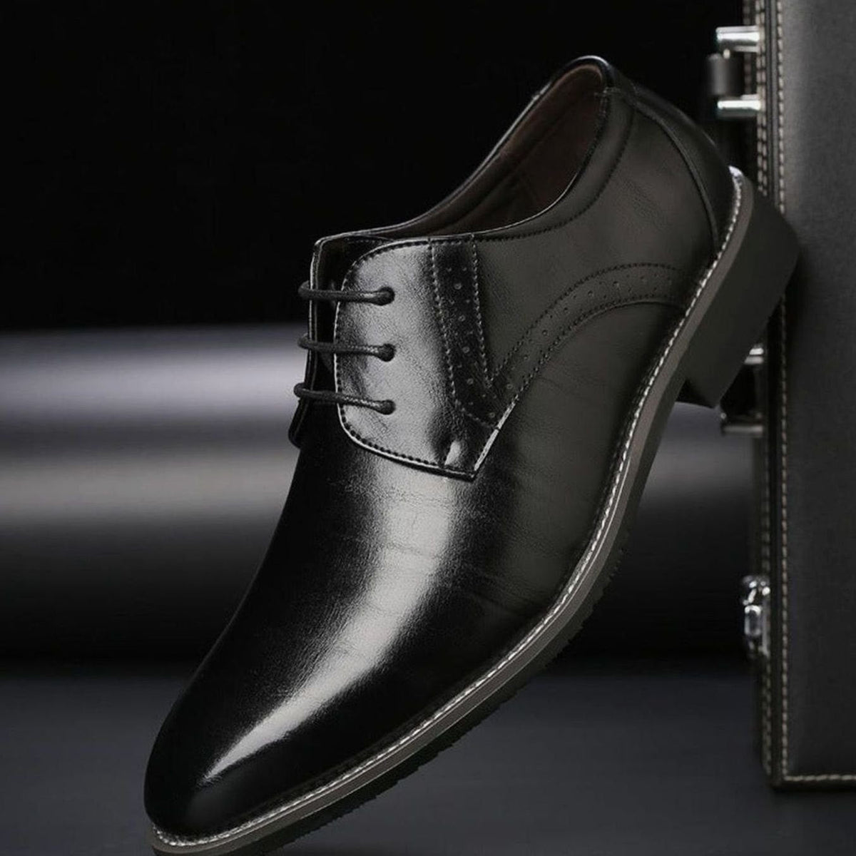 Men's Leather Brogue Dress Shoes