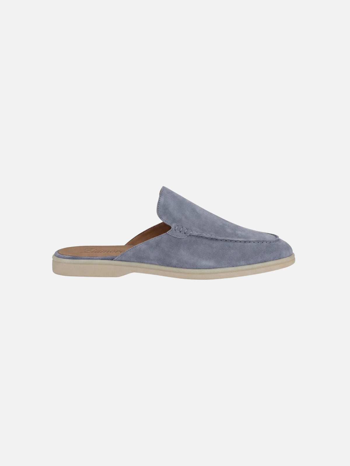 Men's Slip-On Mules With Open Heel And Stitched Detail