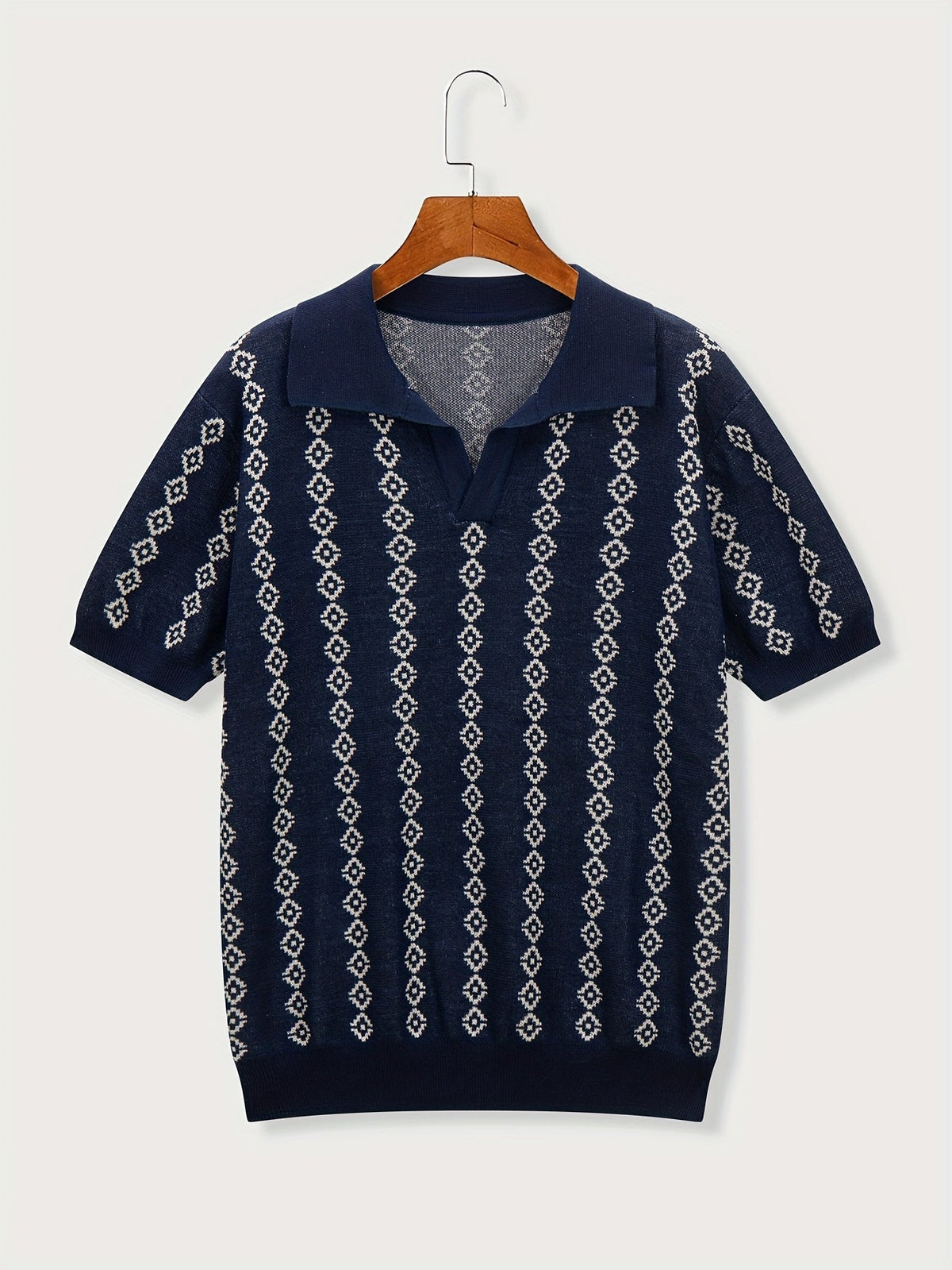 Side view showing the sweater's longline silhouette