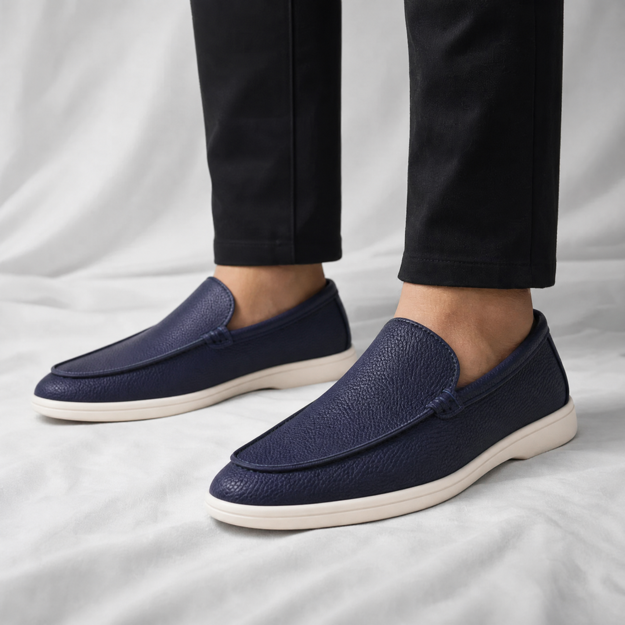 Men's leather loafers styled for business and smart-casual wear