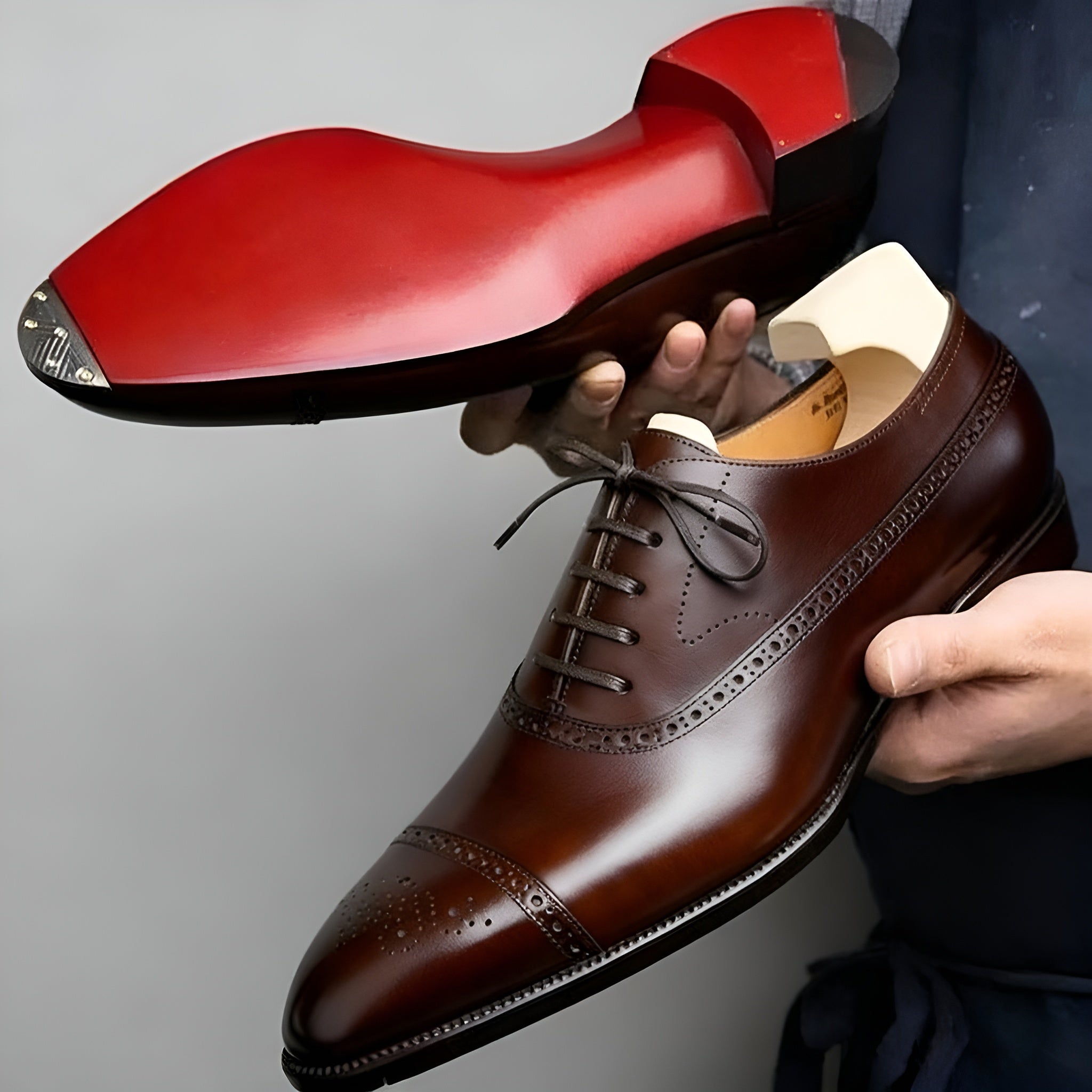 Men's minimal loafers photographed from above