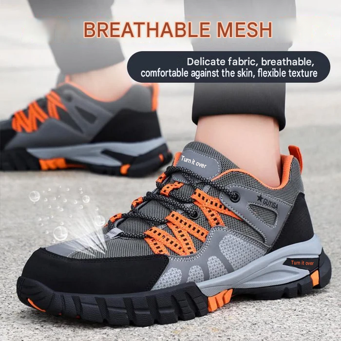 Men's Steel Toe Safety Shoes Slip-Resistant Work Sneakers