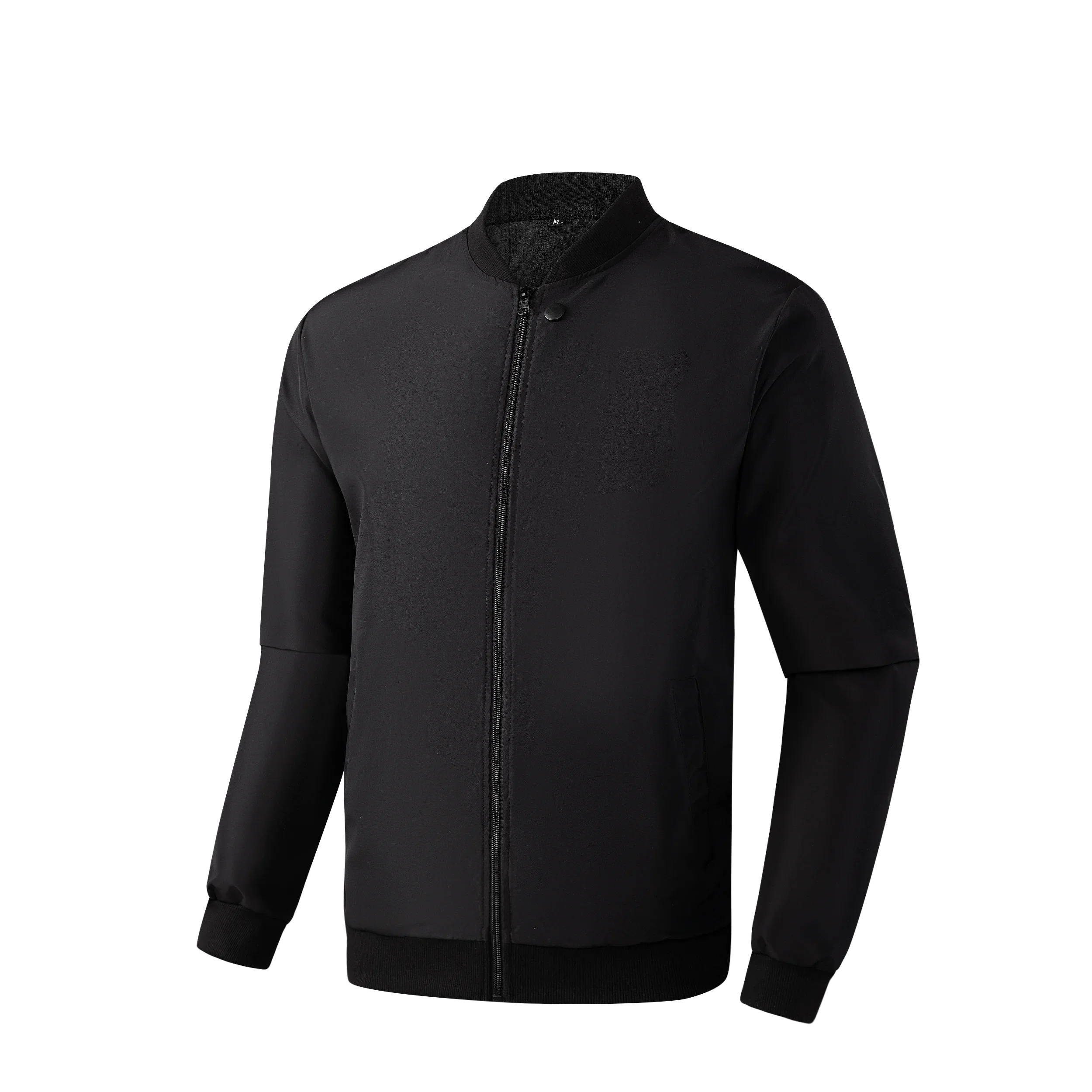Men's Baseball Collar Lightweight Loose Jacket Solid Color