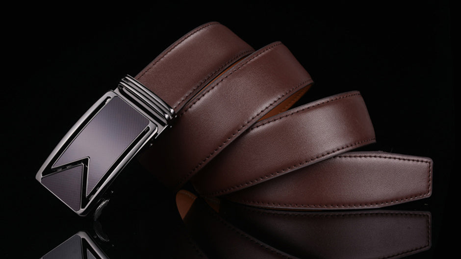 Leather Belt Waterproof Scratch Resistant Coffee