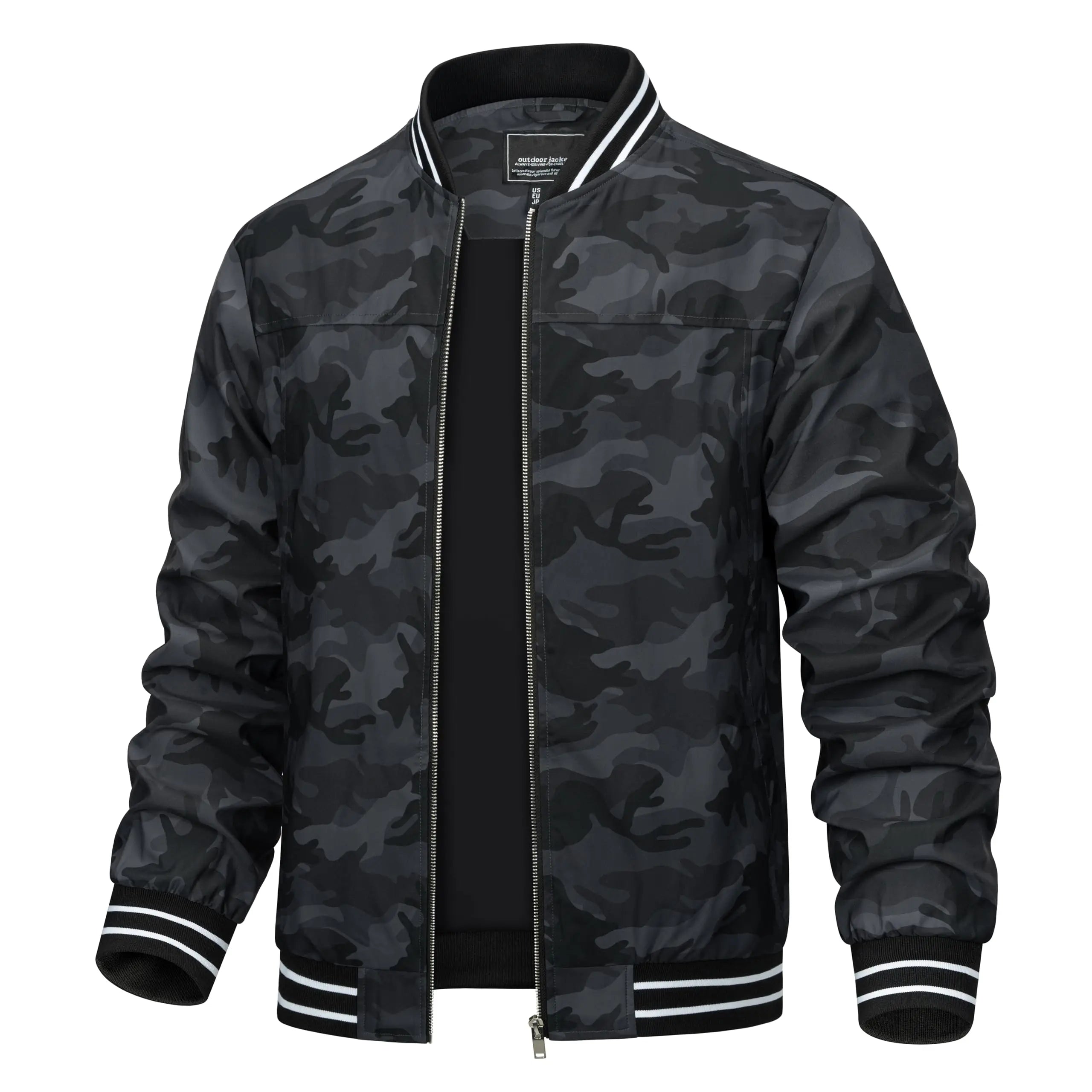 Men's Lightweight Waterproof Windbreaker Jacket Full Zip