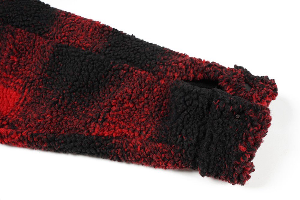 Axel Vintage Red Plaid Sherpa Jacket