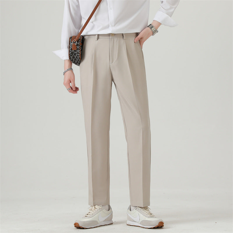 Men's Straight-Leg Pleated Dress Pants