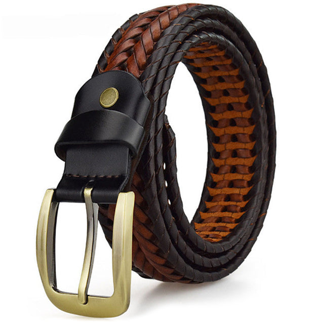 Braided Leather Belt Sienna