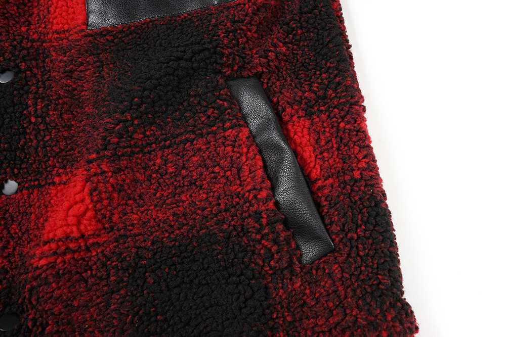 Axel Vintage Red Plaid Sherpa Jacket
