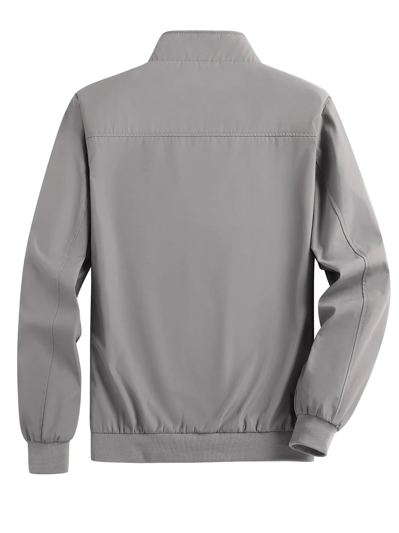 Men's Thin Stand Collar Casual Jacket Solid Color