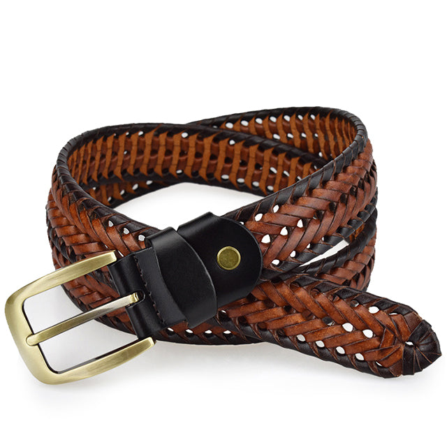 Braided Leather Belt Sienna