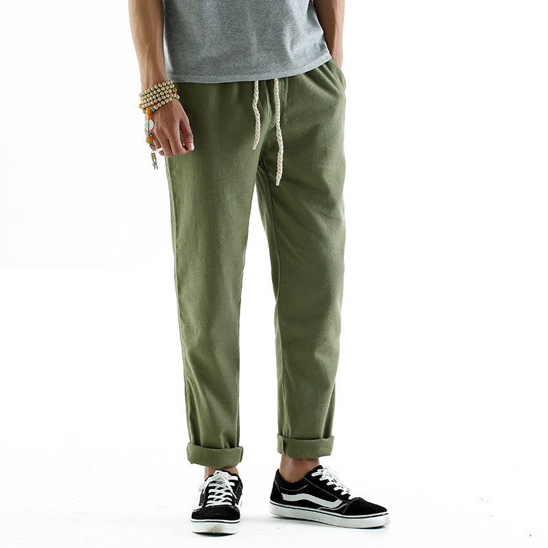 Men's pants featuring a comfortable relaxed fit and straight legs