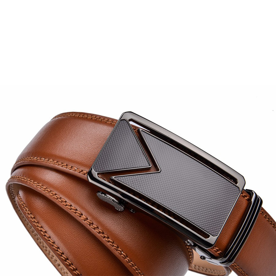 Leather Belt Waterproof Saddle Brown