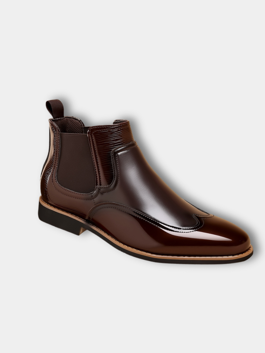 Men's Chelsea boots with a classic slip-on ankle design