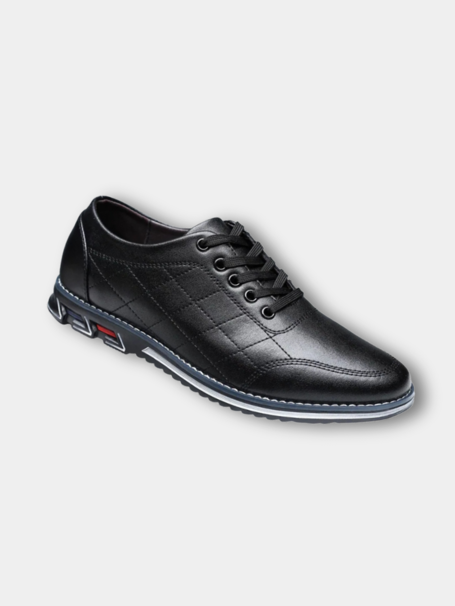 Men's dress shoes presented as polished business footwear